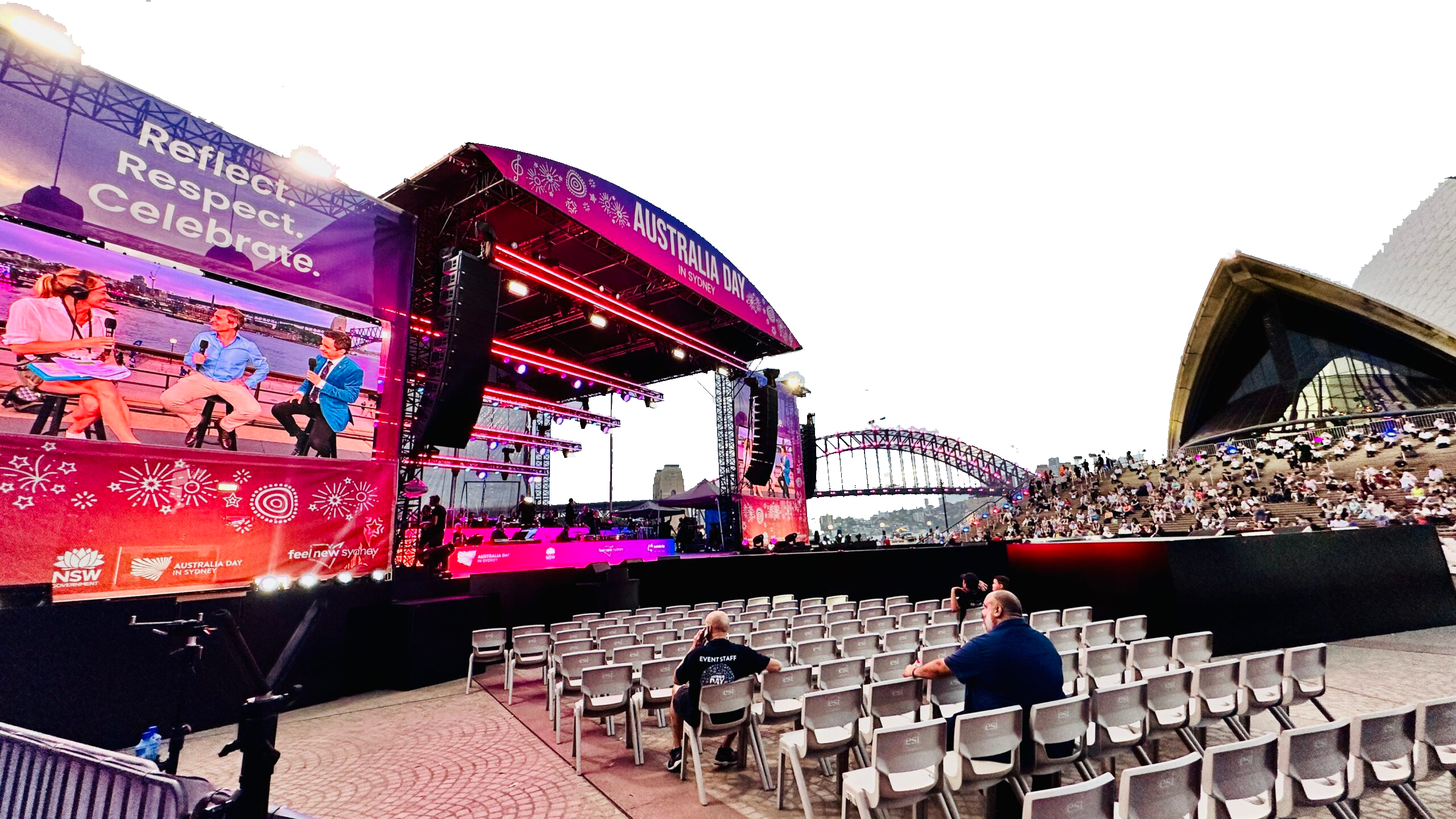 LED Screens Sydney Australia Day Sydney Opera House AV WOOHAH
