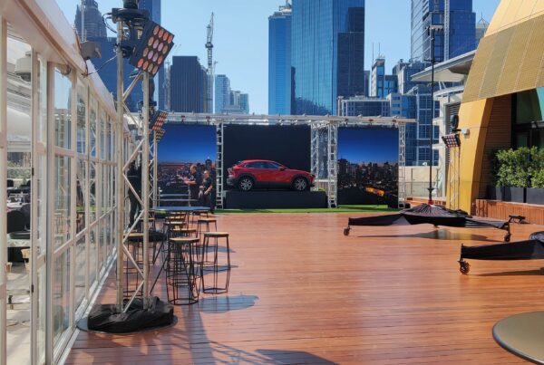Car Launch AV Melbourne LED screens Mazda WOOHAH Melbourne