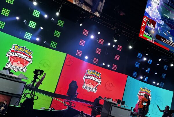 ESports Pokemon AV LED Screen lighting broadcast cameras streaming twitch