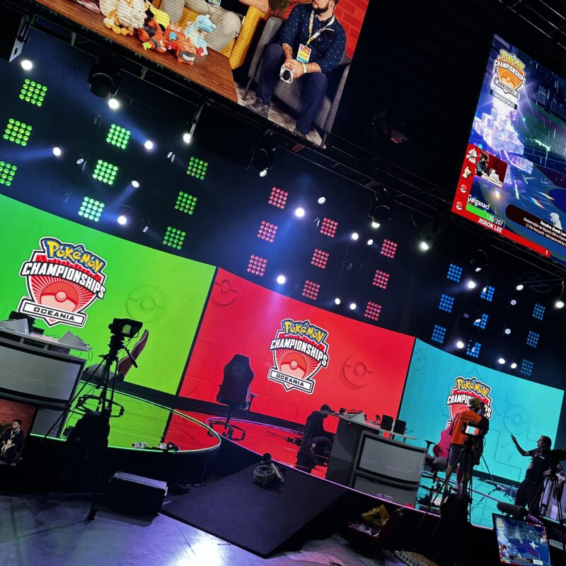 ESports Pokemon AV LED Screen lighting broadcast cameras streaming twitch