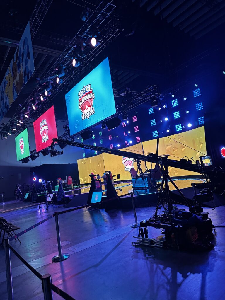 ESports Pokemon AV LED Screen lighting broadcast cameras streaming twitch