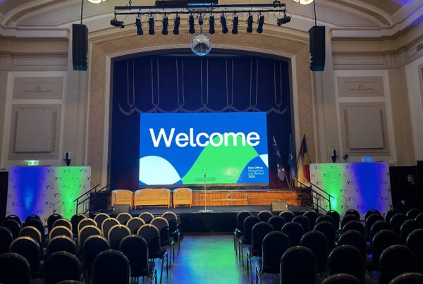 Conference Budget AV Lighting Audio Video LED Screens Powerpoint