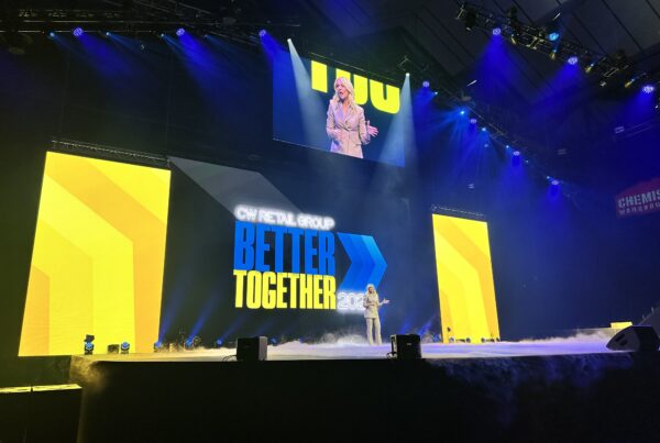 AV LED Screen MCA Audio Lighting WOOHAH Conference Chemist Warehouse Cameras Media Server Barco E2 Camera Direction