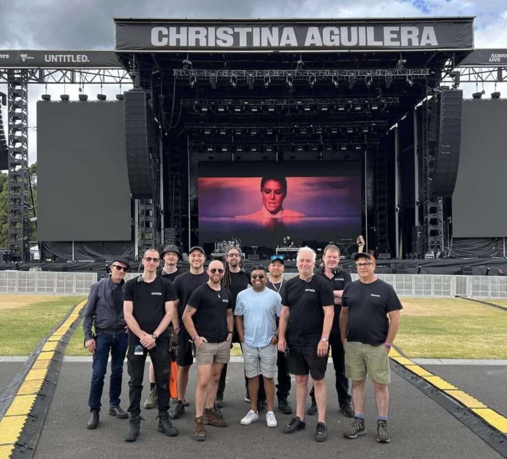 Christina Aguilera Concert video Package AV cameras led screens projection