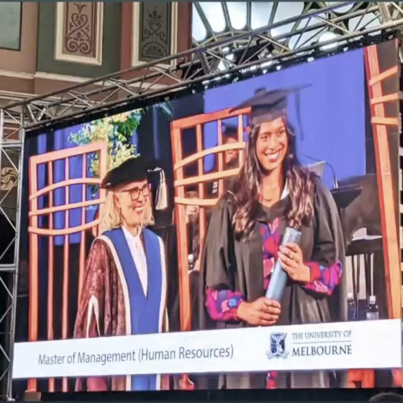 LED Screen Truss Solution Outdoor 5mm LED WOOHAH Melbourne Sydney Graduation AV