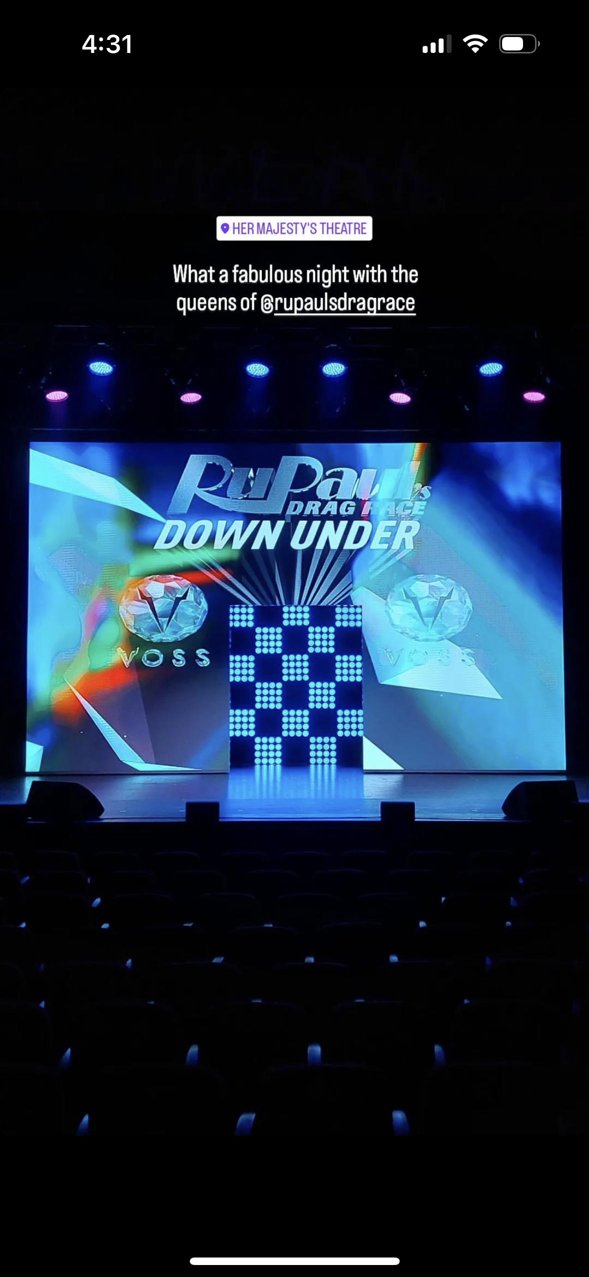 LED screen package AV Melbourne Sydney Tour RuPaul Drag Race