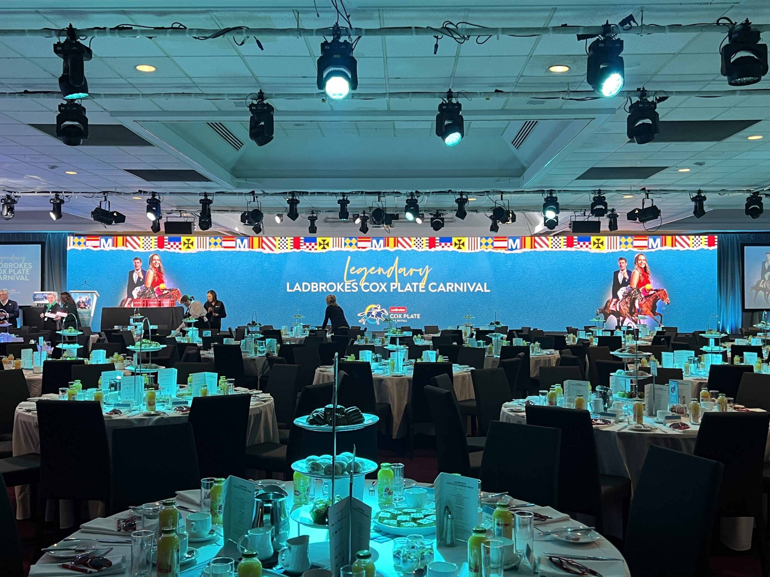 Ladbrooks Coxplate Carnival AV LED Screen WOOHAH Sydney Melbourne Awards Dinner