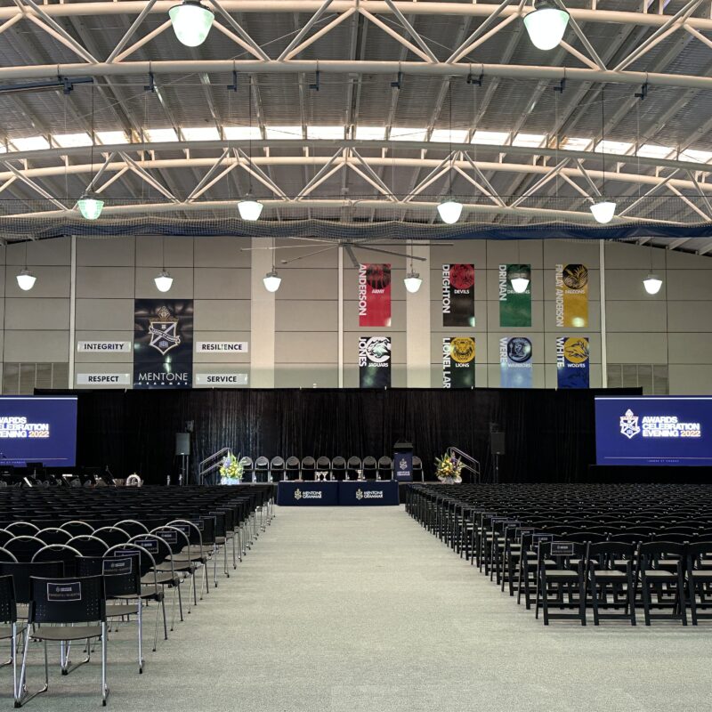 Community School Awards Night AV LED Screen Powerpoint Cameras Lighting Follow Spot Lighting AV