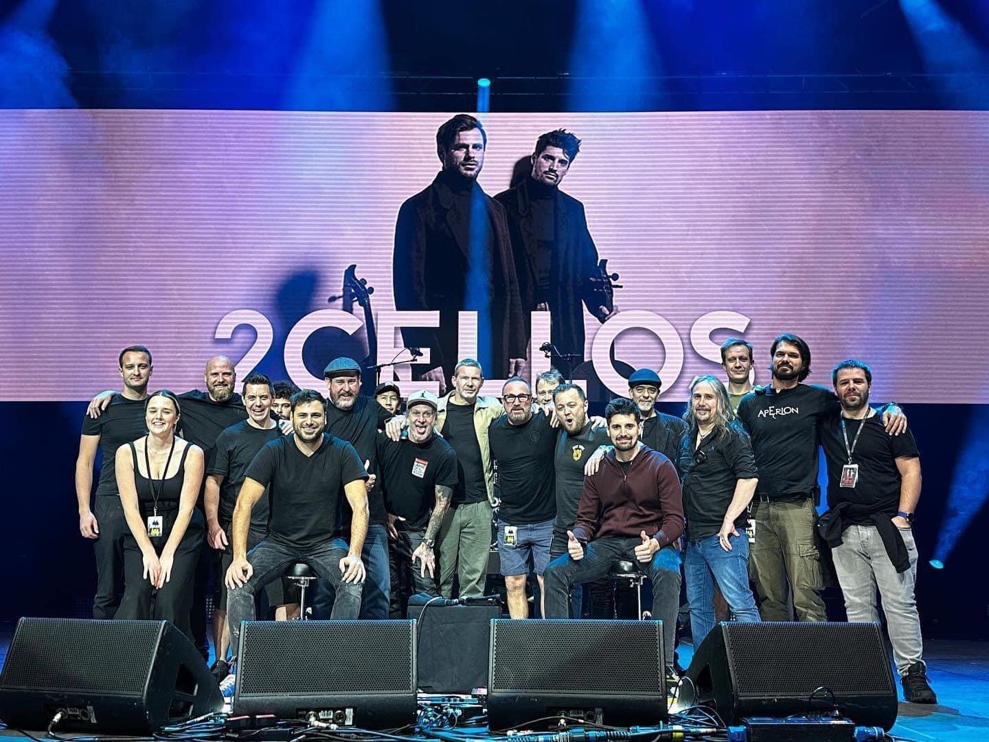 Tour Australia 2Chellos LED Screen AV Cameras Camera Chains WOOHAH Sydney Melbourne Brisbane