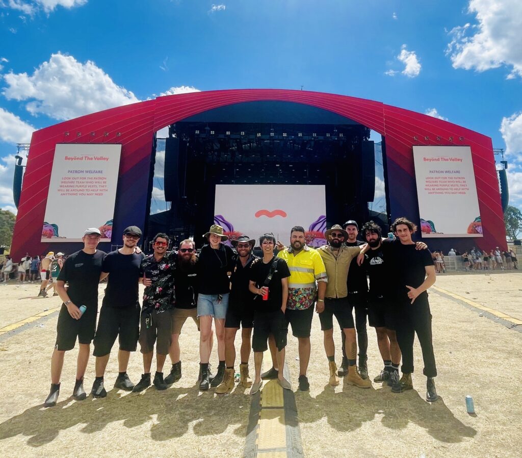 Beyond The Valley LED Screen AV Camera Chains Festival Dance Tent Melbourne