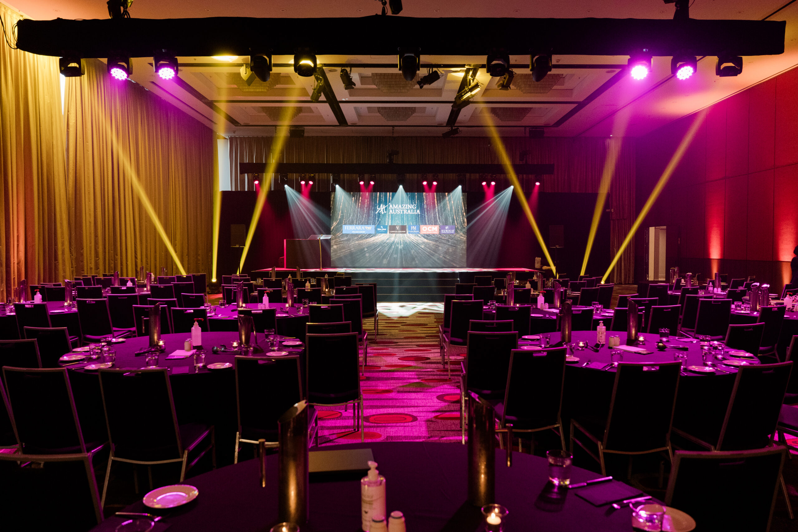 conference AV LED Screen lighting audio show calling producing Sydney Melbourne Brisbane Gold Coast
