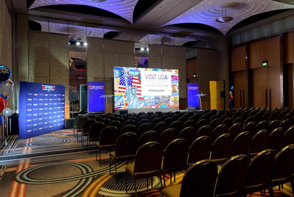 VISIT USA AV Melbourne WOOHAH LED Screen Audio Lighting Microphones