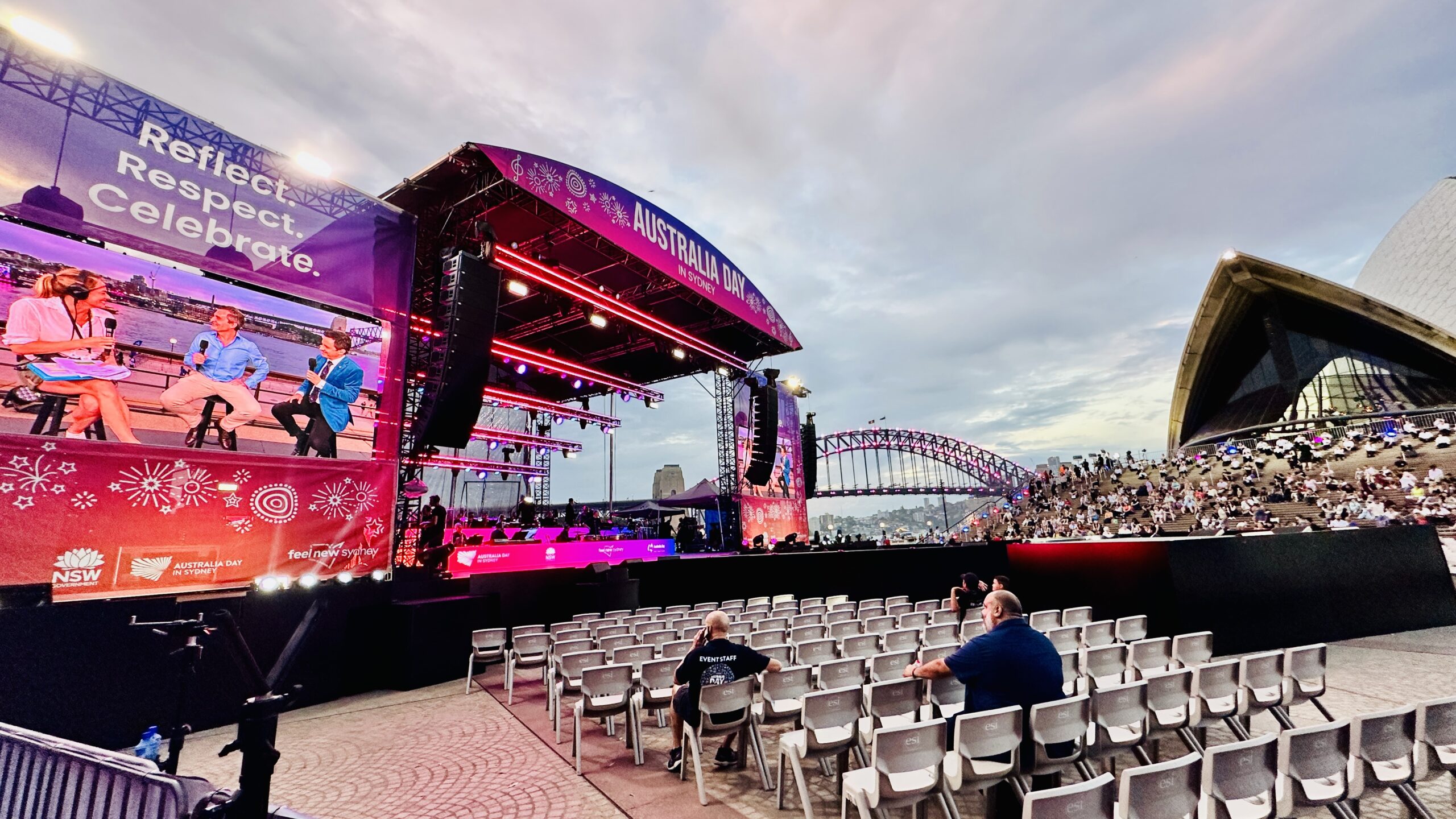 Australia Day Live 2024 WOOHAH LED Screens AV Sydney Broadcast