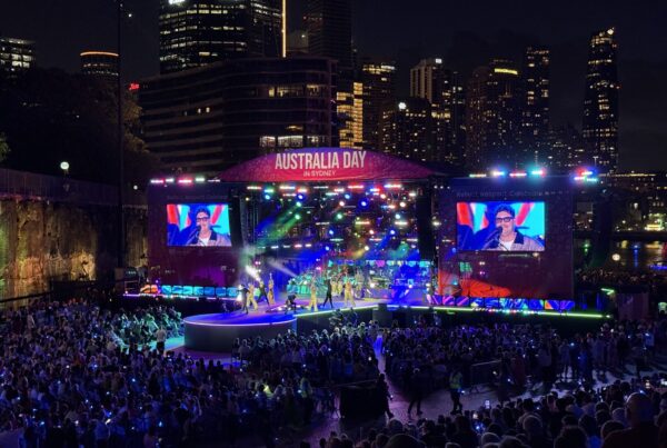 ROE CB5 LED Screen Barco E2 Riedel Comms WOOHAH Sydney Opera House Australia Day Live