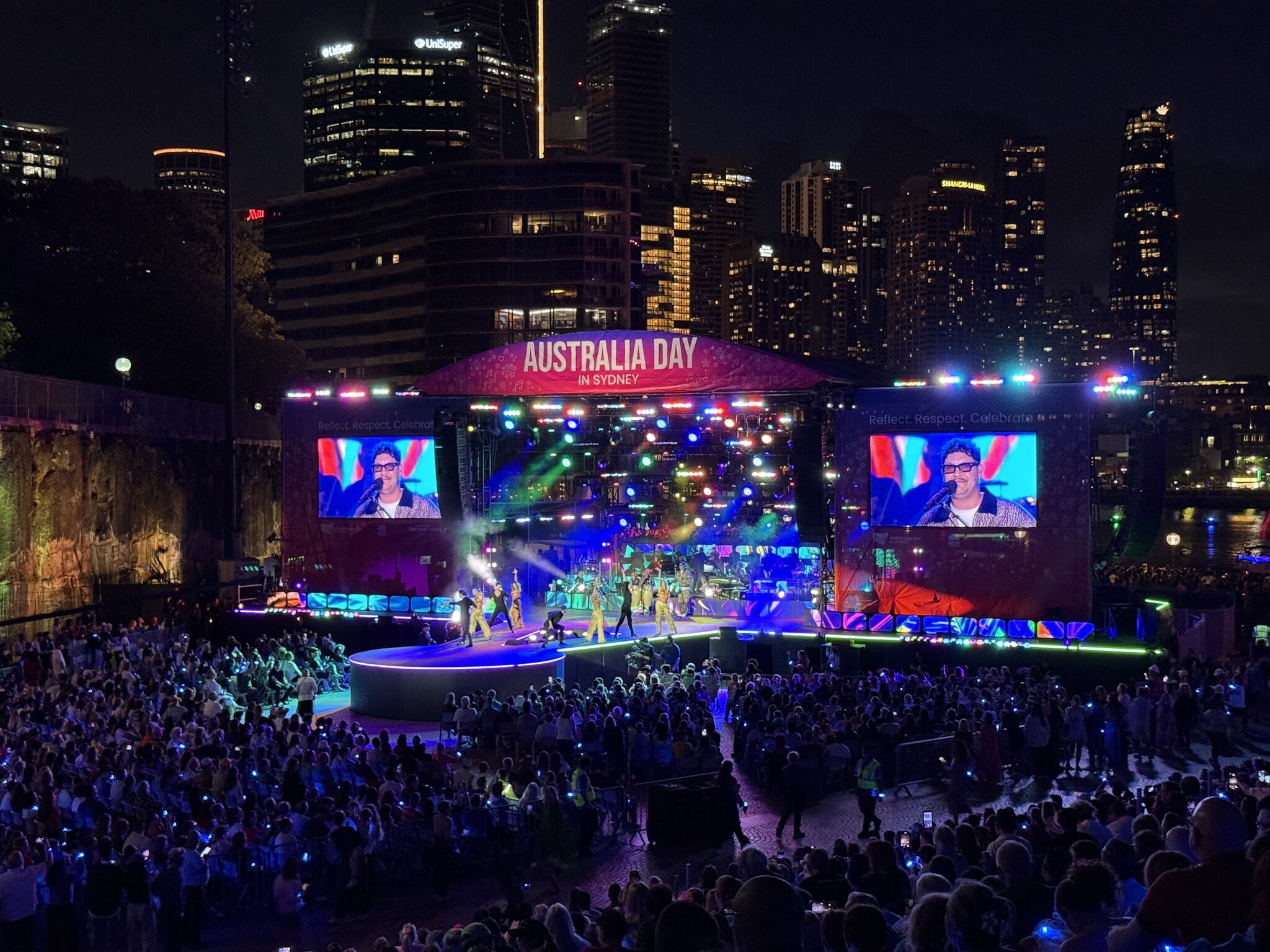 ROE CB5 LED Screen Barco E2 Riedel Comms WOOHAH Sydney Opera House Australia Day Live